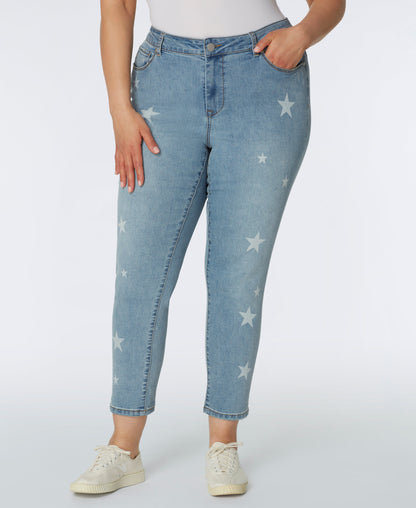 Westport Signature Skinny Jeans with Star Print - Plus
